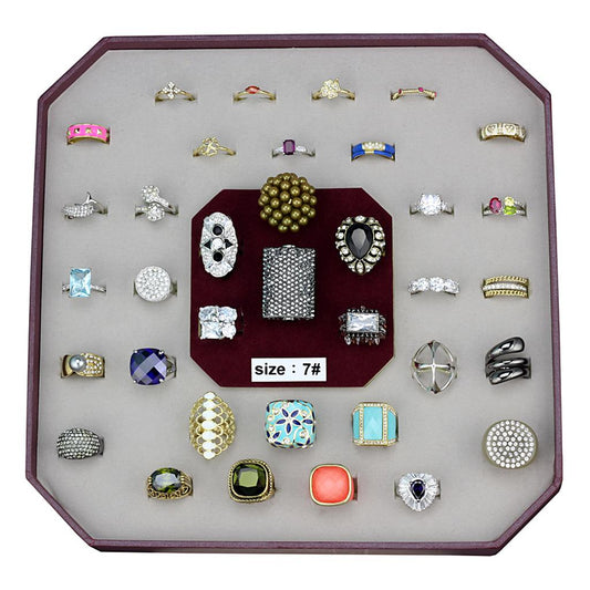 VK-032-SIZE7 - Assorted Brass Ring with Assorted  in Assorted LuxuryLifeWay Online Store