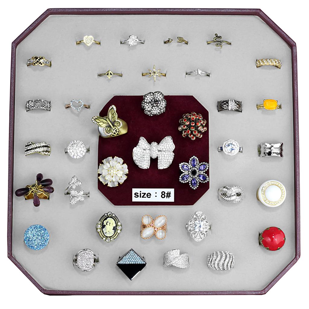 VK-032-SIZE8 - Assorted Brass Ring with Assorted  in Assorted LuxuryLifeWay Online Store