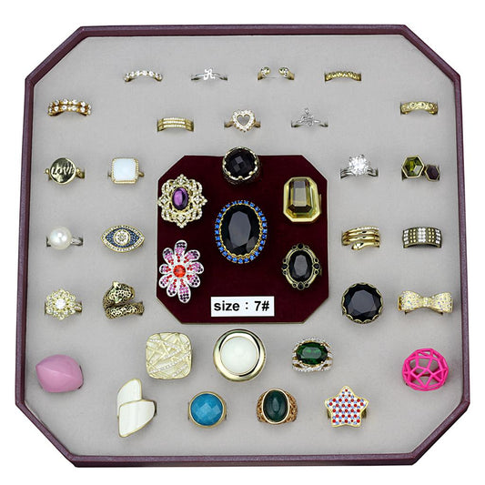 VK-034-SIZE7 - Assorted Brass Ring with Assorted  in Assorted LuxuryLifeWay Online Store