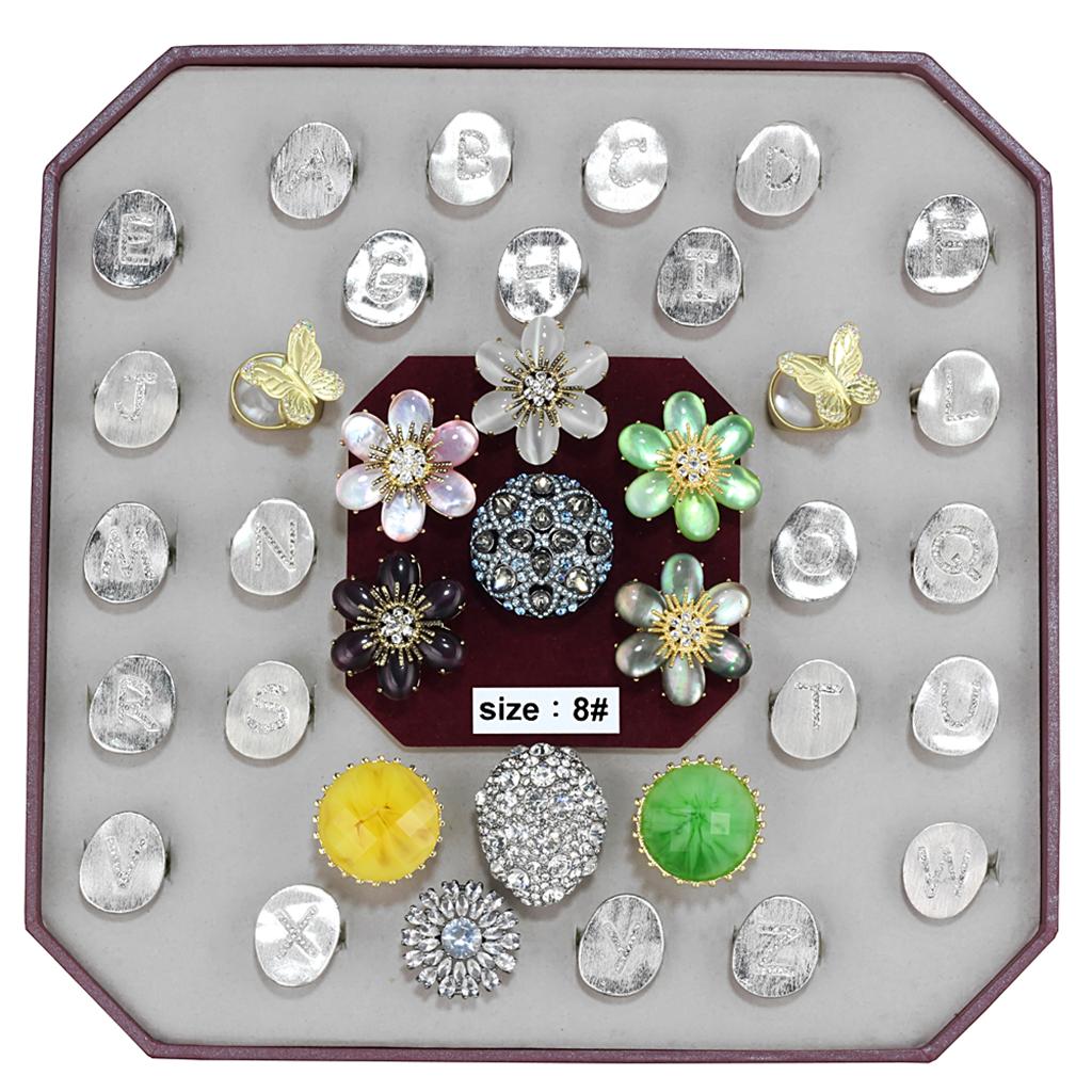 VK-034-SIZE8 - Assorted Brass Ring with Assorted  in Assorted LuxuryLifeWay Online Store