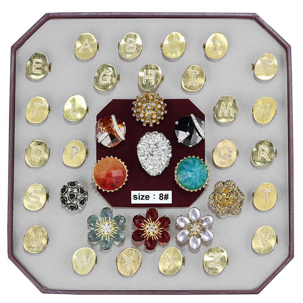 VK-035-SIZE8 - Assorted Brass Ring with Assorted  in Assorted LuxuryLifeWay Online Store