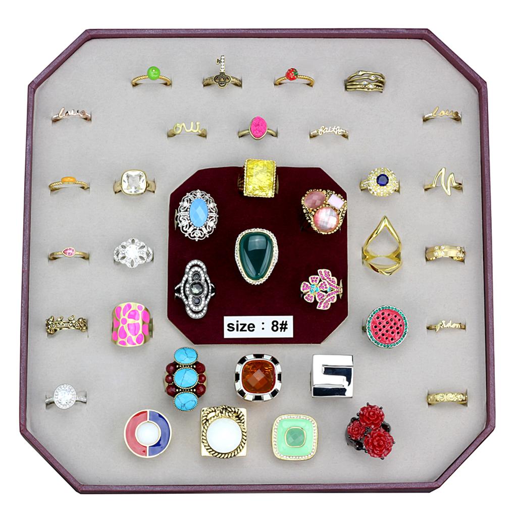 VK-037-SIZE8 - Assorted Brass Ring with Assorted  in Assorted LuxuryLifeWay Online Store