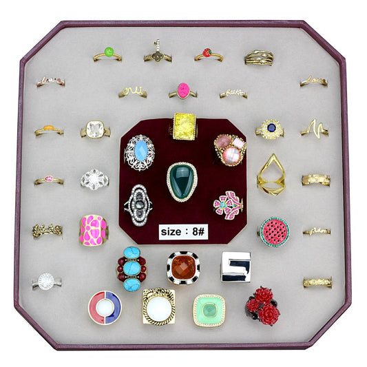 VK-037-SIZE8 - Assorted Brass Ring with Assorted  in Assorted LuxuryLifeWay Online Store