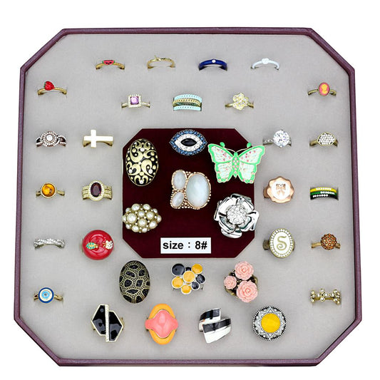 VK-038-SIZE8 - Assorted Brass Ring with Assorted  in Assorted LuxuryLifeWay Online Store
