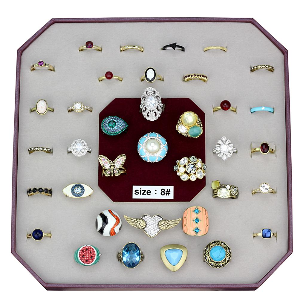 VK-039-SIZE8 - Assorted Brass Ring with Assorted  in Assorted LuxuryLifeWay Online Store