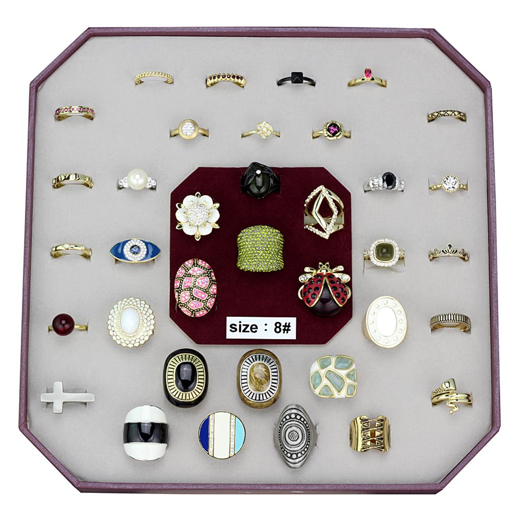 VK-042-SIZE8 - Assorted Brass Ring with Assorted  in Assorted LuxuryLifeWay Online Store