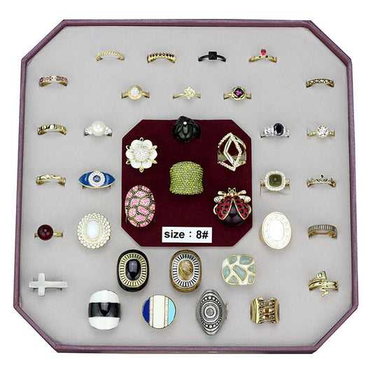 VK-042-SIZE8 - Assorted Brass Ring with Assorted  in Assorted LuxuryLifeWay Online Store