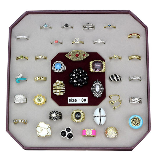 VK-047-SIZE8 - Assorted Brass Ring with Assorted  in Assorted LuxuryLifeWay Online Store