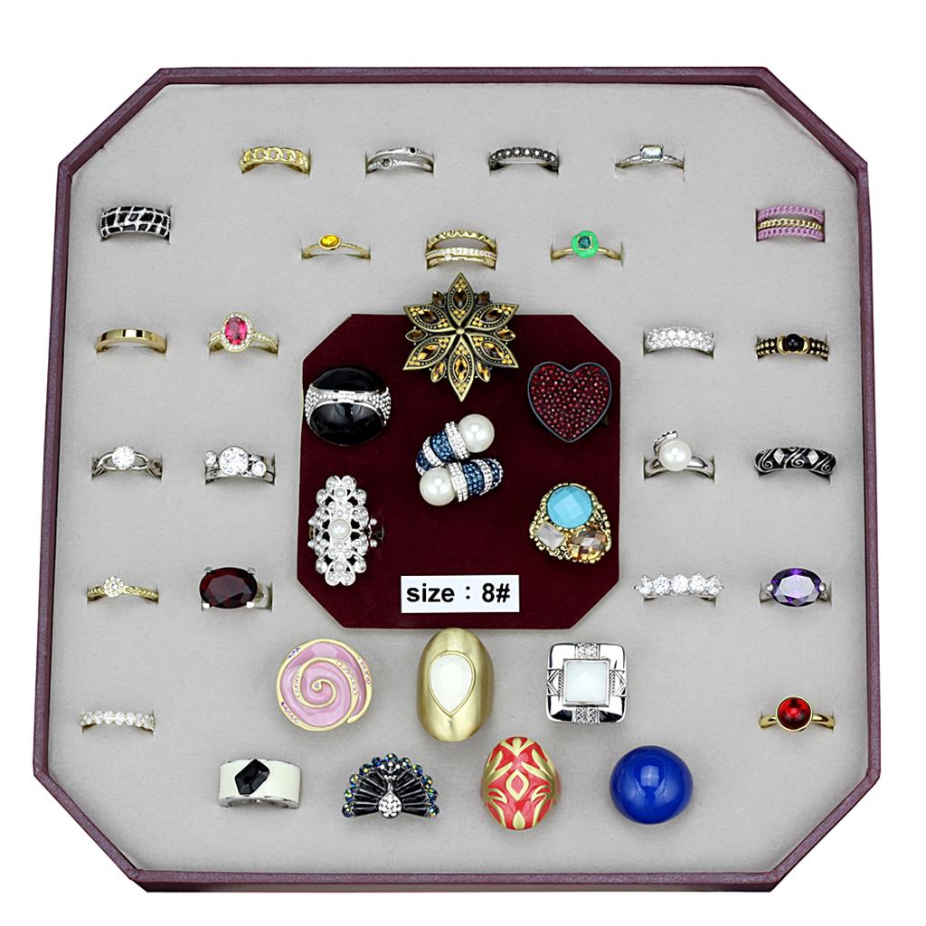 VK-048-SIZE8 - Assorted Brass Ring with Assorted  in Assorted LuxuryLifeWay Online Store