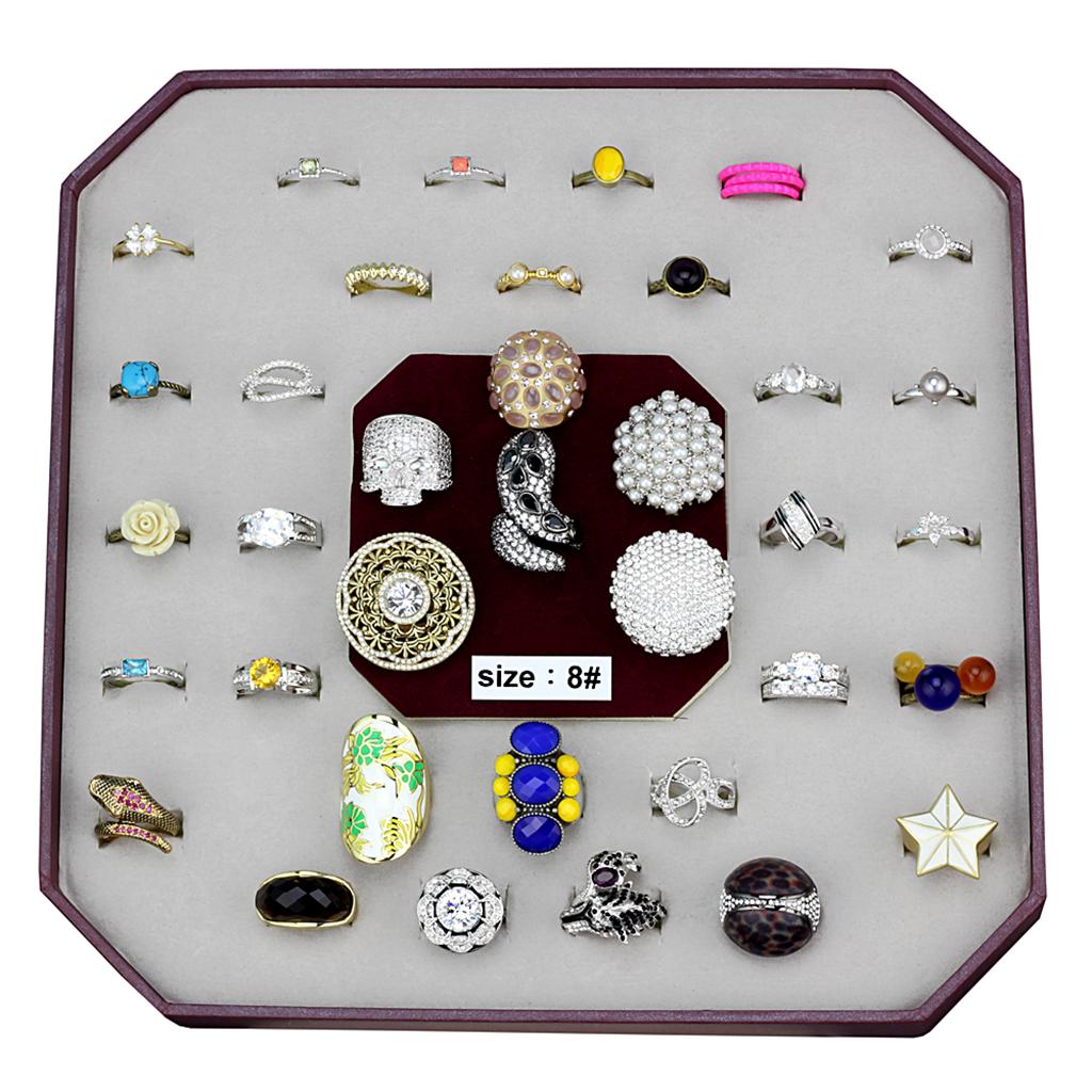 VK-057-SIZE8 - Assorted Brass Ring with Assorted  in Assorted LuxuryLifeWay Online Store