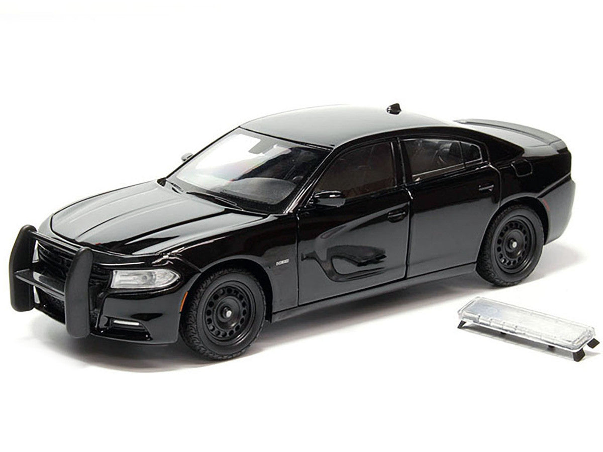 2016 Dodge Charger Pursuit Police Interceptor Black Unmarked "Police Pursuit" Series 1/24 Diecast Model Car by Welly LuxuryLifeWay Online Store