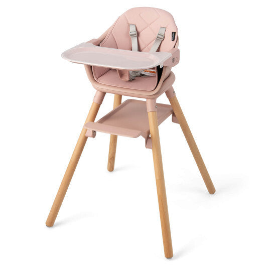 Costway 6-in-1 Baby High Chair with Removable Dishwasher and Safe Tray-Pink LuxuryLifeWay Online Store