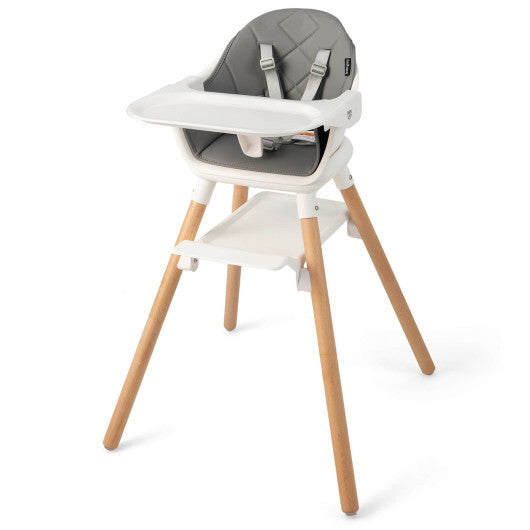 Costway 6-in-1 Baby High Chair with Removable Dishwasher and Safe Tray-White LuxuryLifeWay Online Store