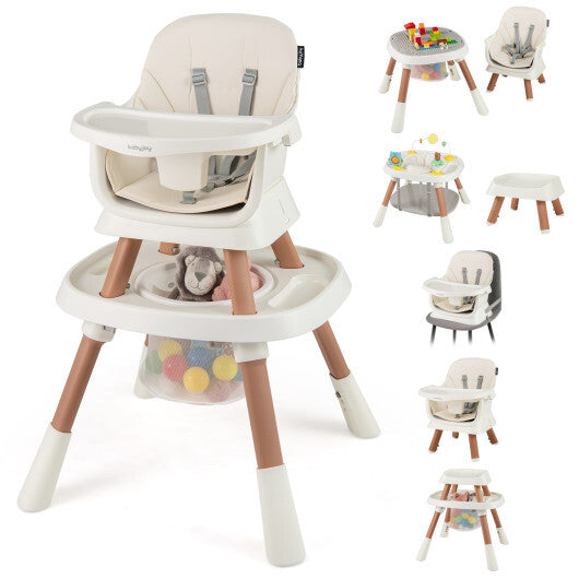 Costway 16-in-1 Baby High Chair with Activity Center and Booster Seat for Babies and Toddlers-White LuxuryLifeWay Online Store