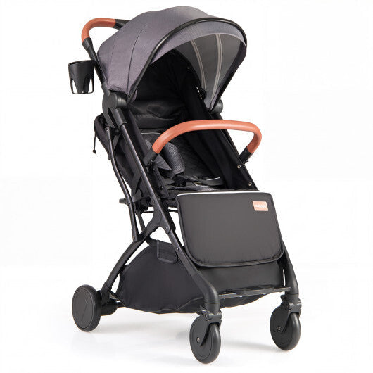 Costway Lightweight Baby Stroller Compact Travel Stroller with One-Hand Folding-Gray LuxuryLifeWay Online Store