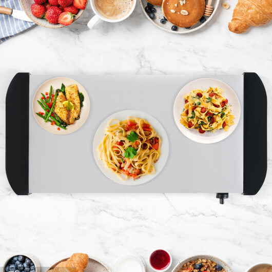 Costway Electric Buffet Server Food Warmer with 3 Removable Trays Adjustable Tempered LuxuryLifeWay Online Store