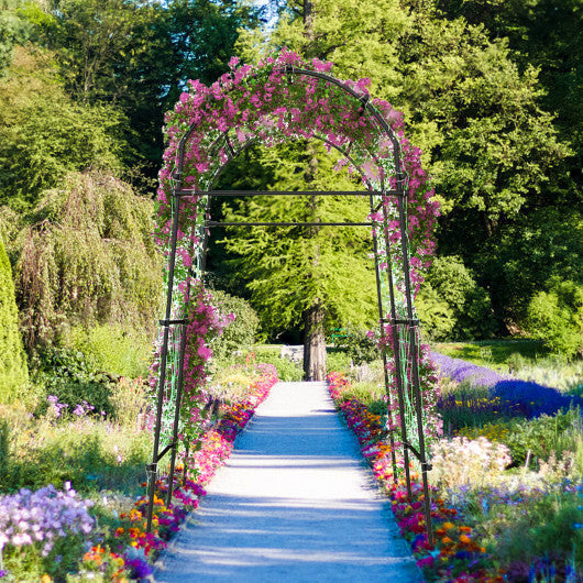Costway 1 PCS 7.5FT Garden Arch Trellis Outdoor Plant Support Archway for Climbing Vine Flower LuxuryLifeWay Online Store