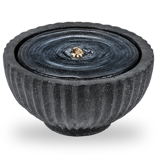 Costway 18" Outdoor Round Sphere Water Fountain with LED Lights & Pump for Garden Patio LuxuryLifeWay Online Store