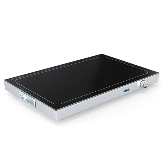 Costway Electric Warming Tray with Adjustable Temperature and Built-In Handles Tempered Glass LuxuryLifeWay Online Store