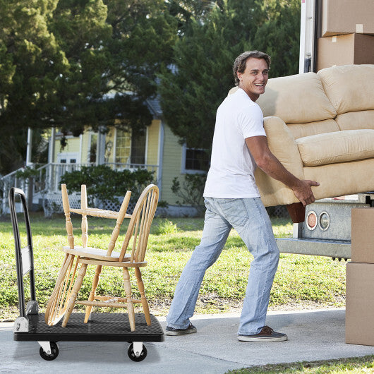 Costway Folding Push Cart Dolly Platform Hand Truck with 360 Swivel Wheels 440LBS Capacity LuxuryLifeWay Online Store