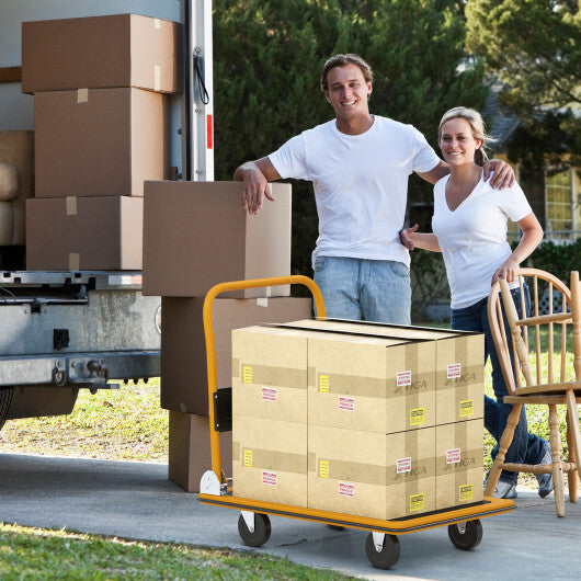 Costway Folding Platform Cart Dolly Hand Truck-Black LuxuryLifeWay Online Store