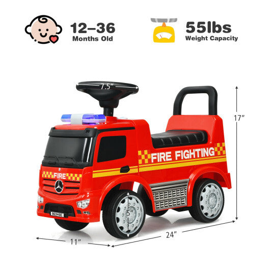 Costway Licensed Mercedes Benz Kids Fire Engine Racer-Red LuxuryLifeWay Online Store