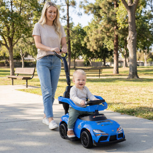 Costway 3-in-1 Toyota Licensed Foot-to-Floor Stroller Sliding Walking Toy-Blue LuxuryLifeWay Online Store
