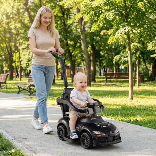 Costway 3-in-1 Toyota Licensed Foot-to-Floor Stroller Sliding Walking Toy-Black LuxuryLifeWay Online Store