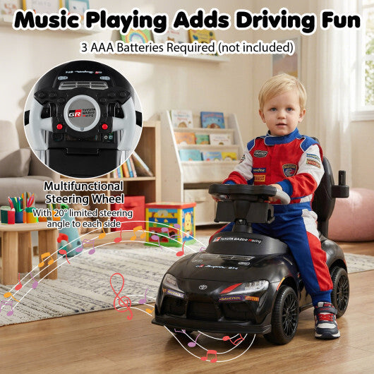 Costway 3-in-1 Toyota Licensed Foot-to-Floor Stroller Sliding Walking Toy-Black LuxuryLifeWay Online Store