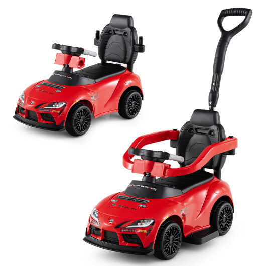 Costway 3-in-1 Toyota Licensed Foot-to-Floor Stroller Sliding Walking Toy-Red LuxuryLifeWay Online Store