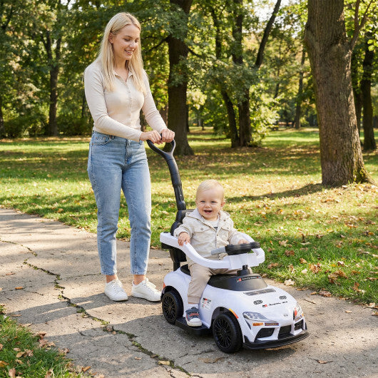 Costway 3-in-1 Toyota Licensed Foot-to-Floor Stroller Sliding Walking Toy-White LuxuryLifeWay Online Store