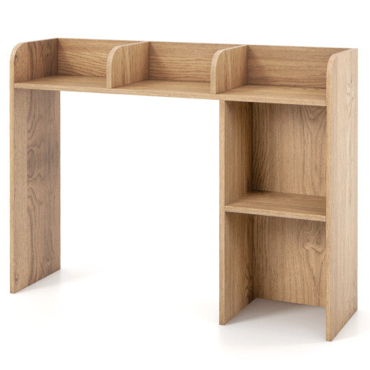 Costway 3-Tier Multipurpose Desk Bookshelf with 4 Shelves-Natural LuxuryLifeWay Online Store