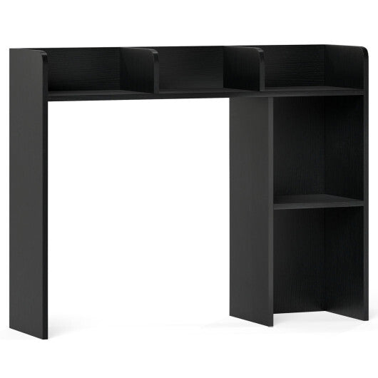 Costway 3-Tier Multipurpose Desk Bookshelf with 4 Shelves-Black LuxuryLifeWay Online Store