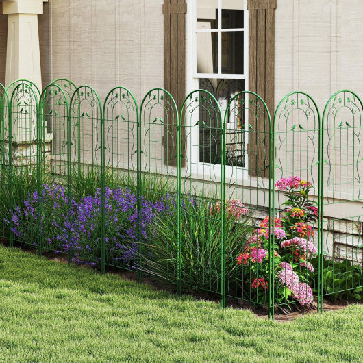 Costway 2 Pack Rustproof Metal Garden Trellis 71" x 20" Wire Lattice Panel for Patio Green LuxuryLifeWay Online Store