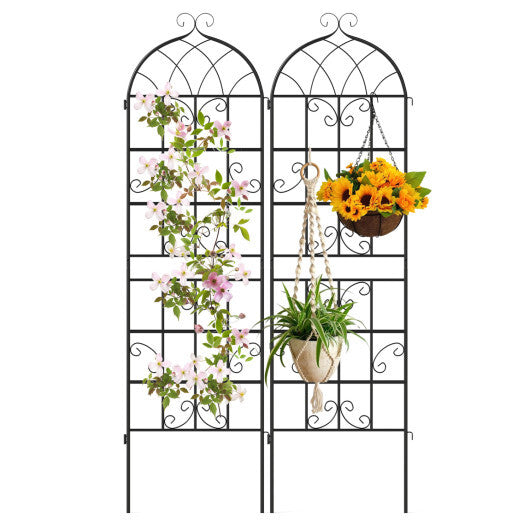 Costway 2 Pack 71" x 20" Heavy-Duty Metal Garden Trellis Metal Coating Patio for Outdoor LuxuryLifeWay Online Store