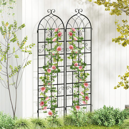 Costway 2 Pack 71" x 20" Heavy-Duty Metal Garden Trellis Metal Coating Patio for Outdoor LuxuryLifeWay Online Store