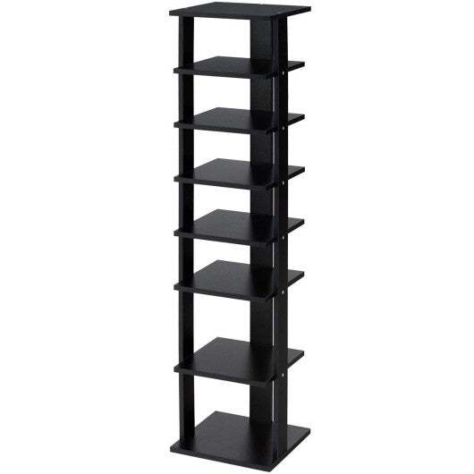 Costway 7-Tier Shoe Rack Practical Free Standing Shelves Storage Shelves-Black LuxuryLifeWay Online Store