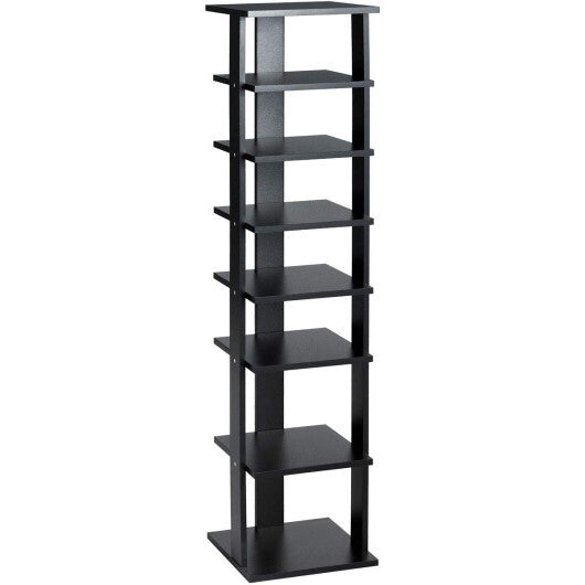 Costway 7-Tier Shoe Rack Practical Free Standing Shelves Storage Shelves-Black LuxuryLifeWay Online Store