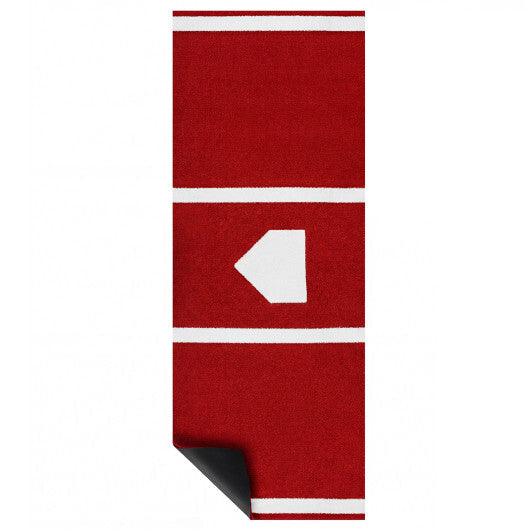 Costway Softball Pitching Mat with Pitching Mound  Anti-Fade Turf & Anti-Slip Foam Backing Red LuxuryLifeWay Online Store