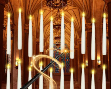 LED Floating Candles With Candle Sticks