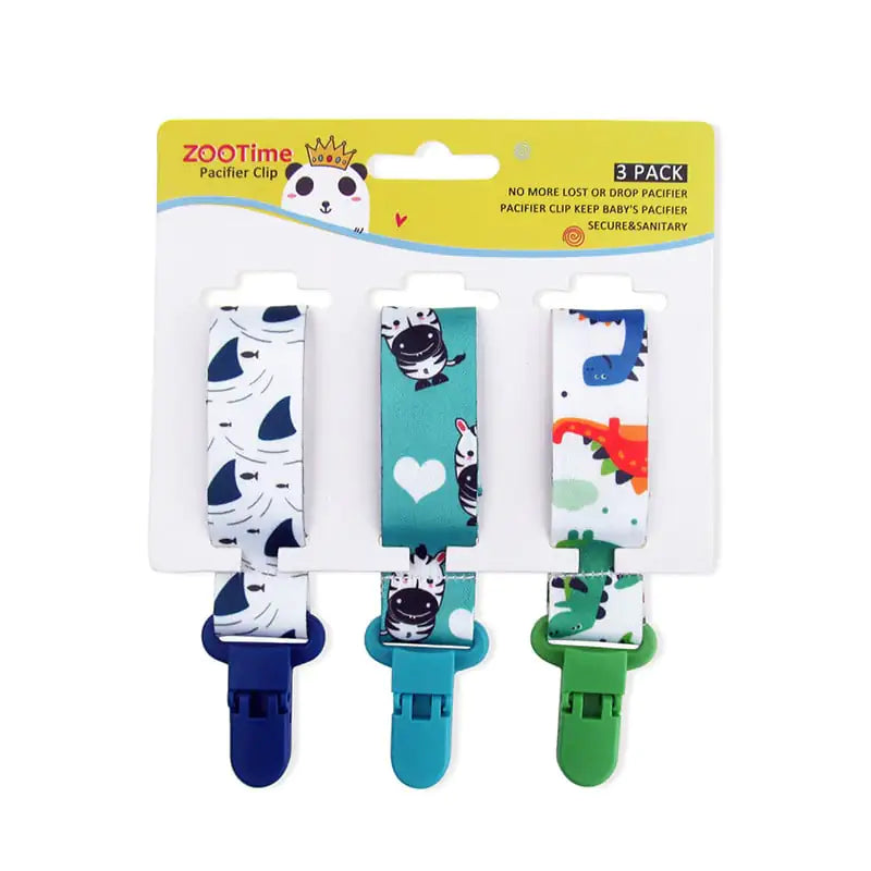 Cartoon Pattern Baby Pacifier Teether Pack of Three Pi-Mart