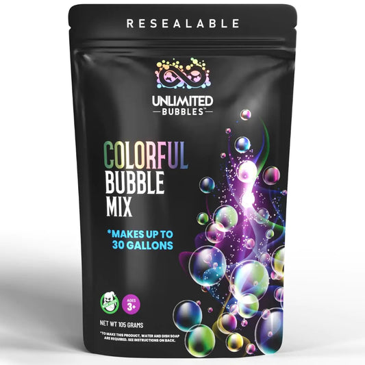 Bubble Solution-Create Bubbles with This Bubble Mix - This Bubble Powder Works with Bubble Wands - Bubble Guns-Bubble Machines-Perfect Bubbles for Kids. Makes up to 30 Gallons