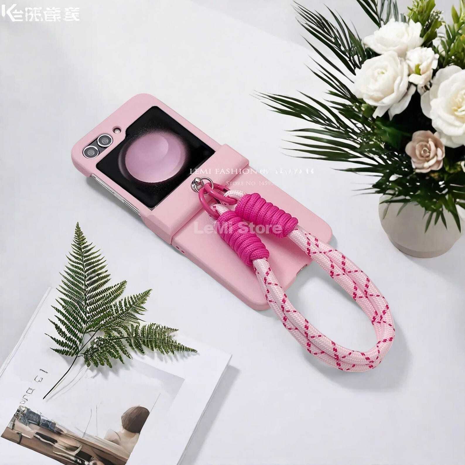 Weave Wristband Strap Hinge Case for Samsung Galaxy Z Flip 3 4 5 6 - Comfortable Protective Cover with Secure Grip for Zflip5 Flip6 Phones LuxuryLifeWay Online Store