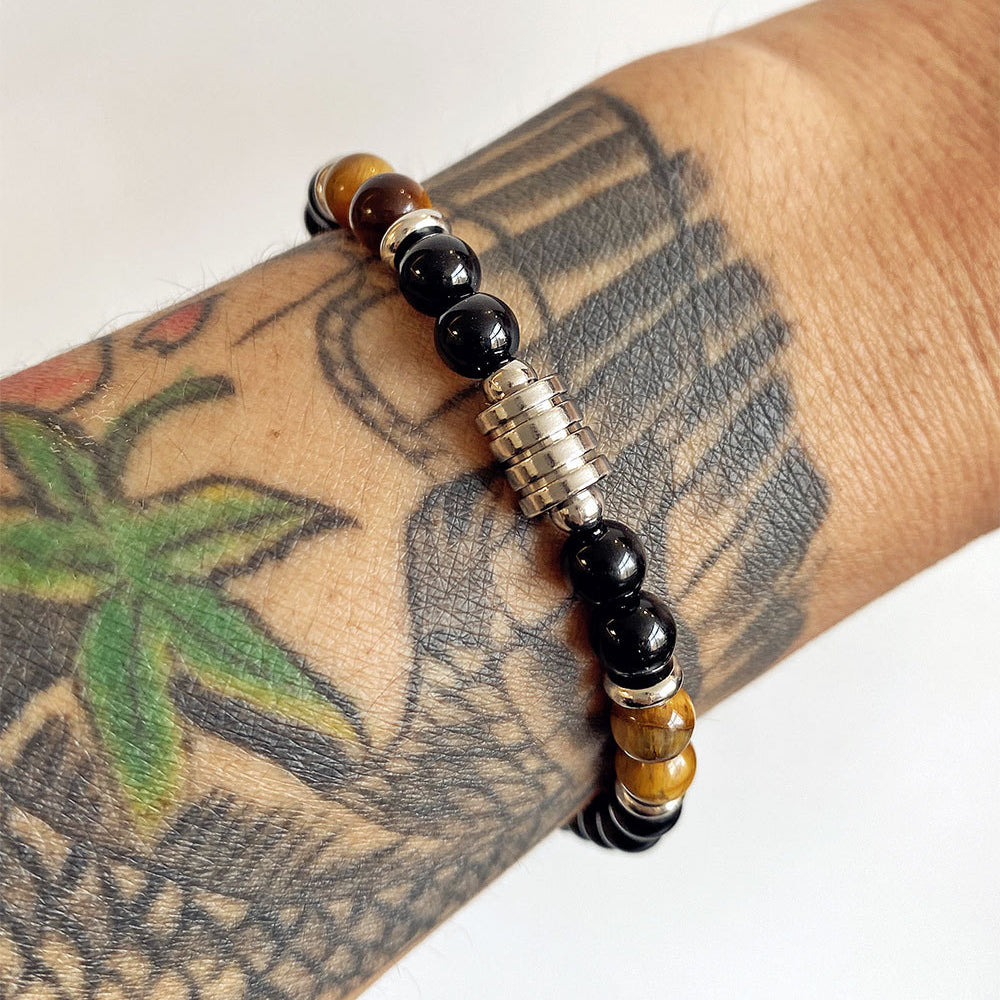 Clasp Tiger Eye Bracelet for Men