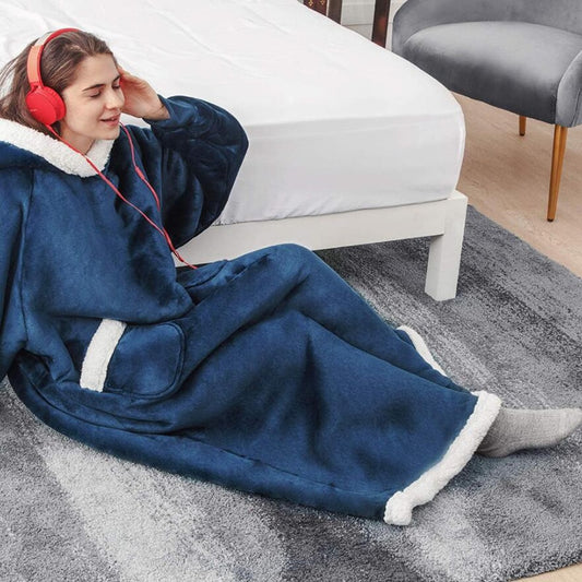 Blanket Sweatshirt Hoodie Full Size Pi-Mart