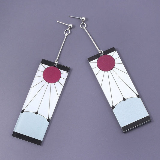 Acrylic Tanjiro Earrings Pi-Mart