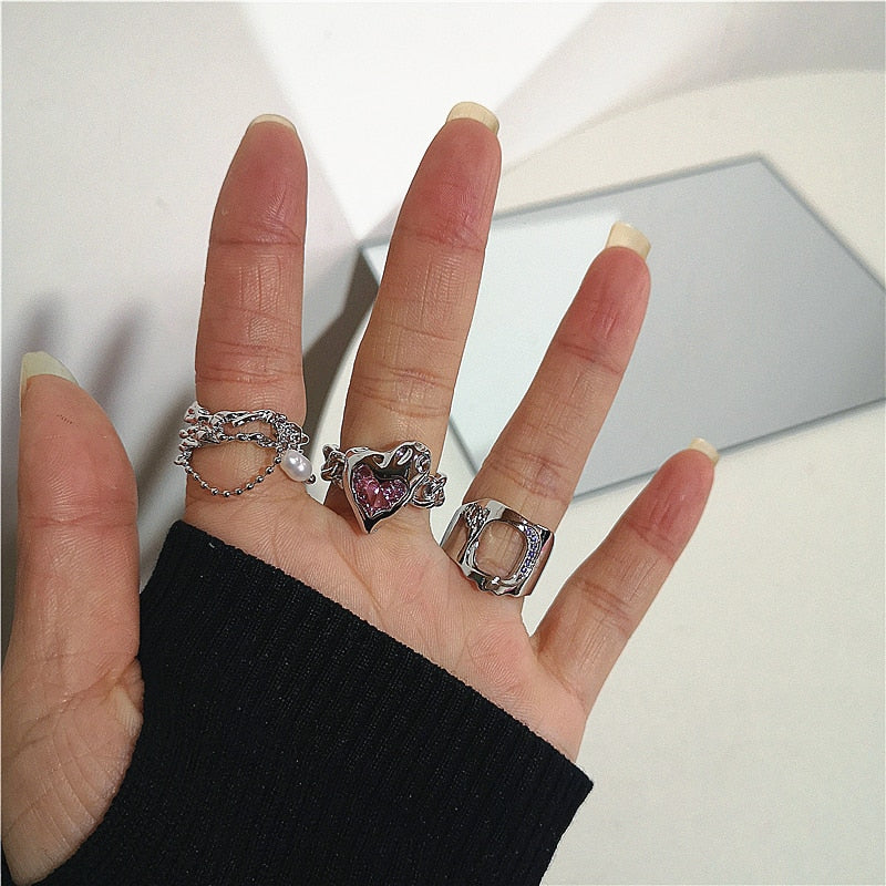 Aesthetic Crystal Love Ring