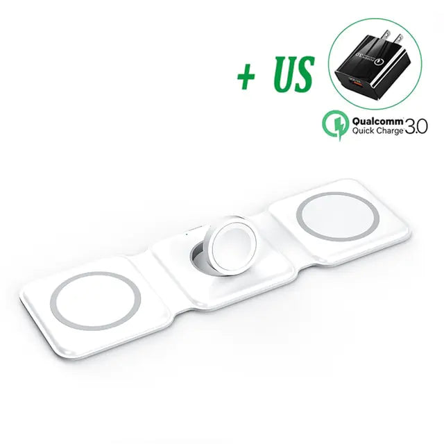 3 in 1 Magnetic Wireless Charger Pad