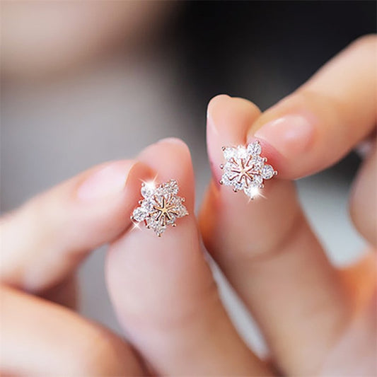Christmas Snowflake Stud Earrings Pi-Mart
