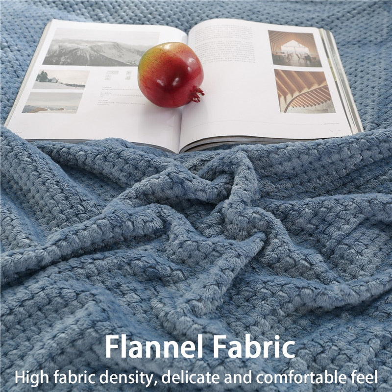 Fluffy Plaid Winter Bed Blankets by Pi Mart